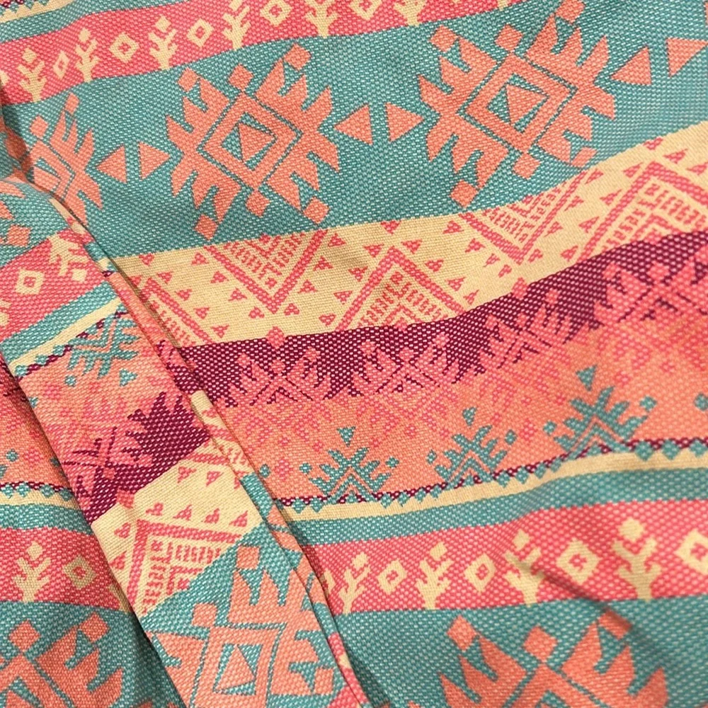 Large Multicolor Pastel Aztec Pattern Shoulder Bag - Picture 15 of 15